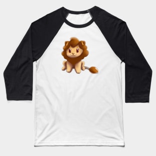 Cute Lion Drawing Baseball T-Shirt